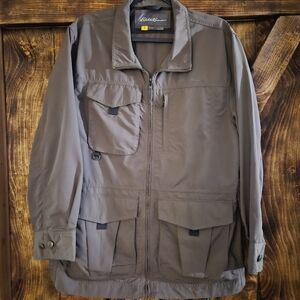 Eddie Bauer Travex Utility Jacket Mens L Field Travel Safari Coat